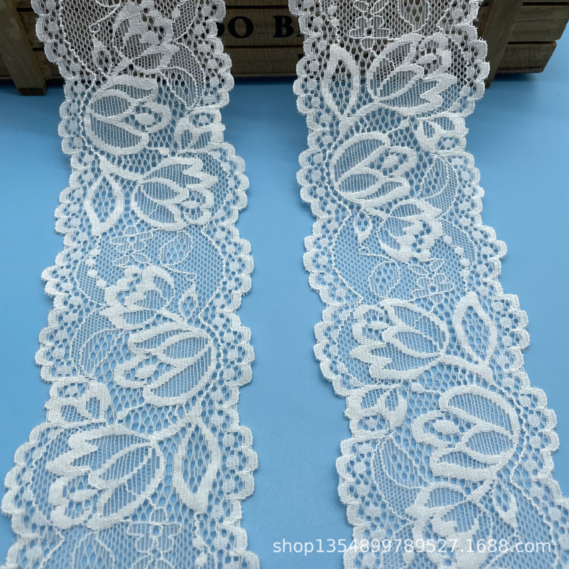 现货批发6.3cm电脑版弹力蕾丝花边