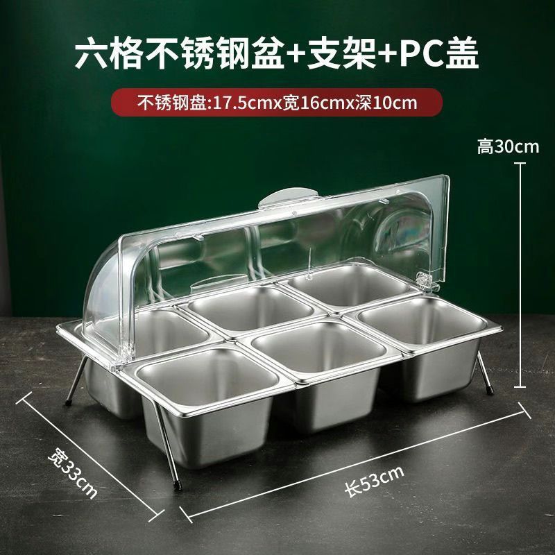 ステンレス製ホテルビュッフェディスプレイスタンド、蓋付きマルチグリッド、フルーツカット、調理済み食品、温かい食品、冷たい料理、煮込み皿|undefined