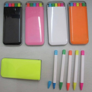 Highlighter 5-Pack Wholesale Colorful Marker High-Value Ballpoint Pen Student Hook Line Pen Printing Logo