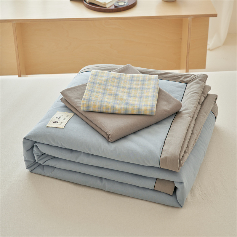Edredón de aire acondicionado de algodón edredón fresco de verano edredón individual lavable a máquina en verano edredón de verano dormitorio de estudiantes edredón delgado núcleo 3