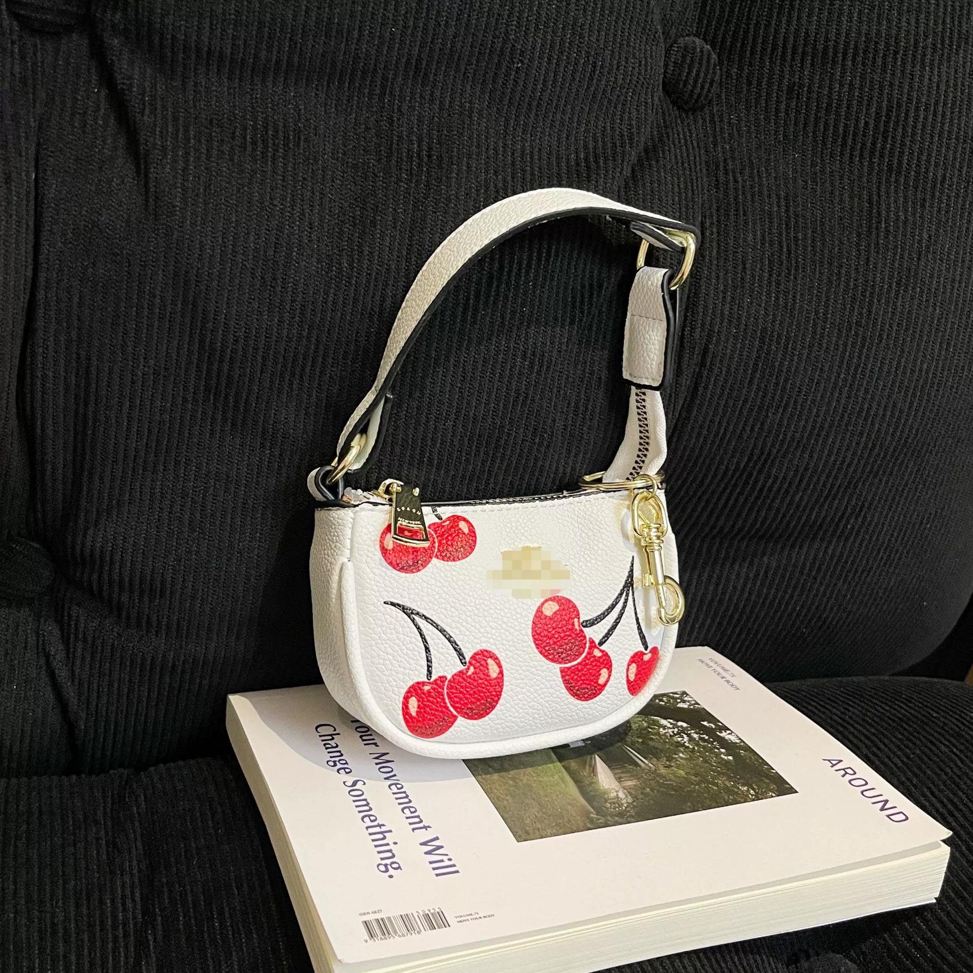 Bag, design keychain, cute wallet, European style