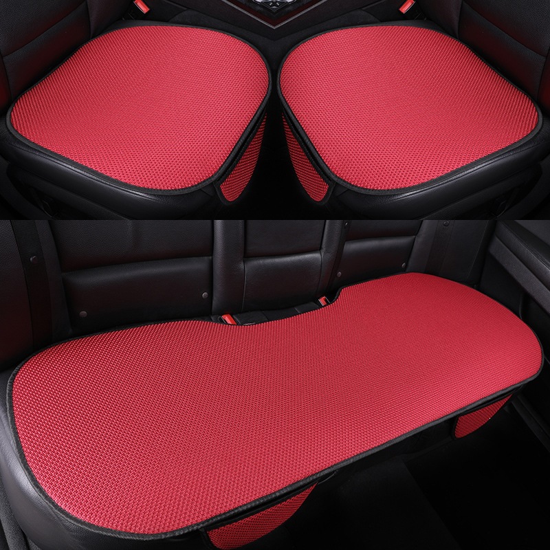 Manufacturer Wholesale Car Seat Cushions, Ice Silk Summer Seat Cushions, Universal for All Seasons, Single Cushion, Three-Piece Set, Non-Slip, Breathable, Cooling Cushion
