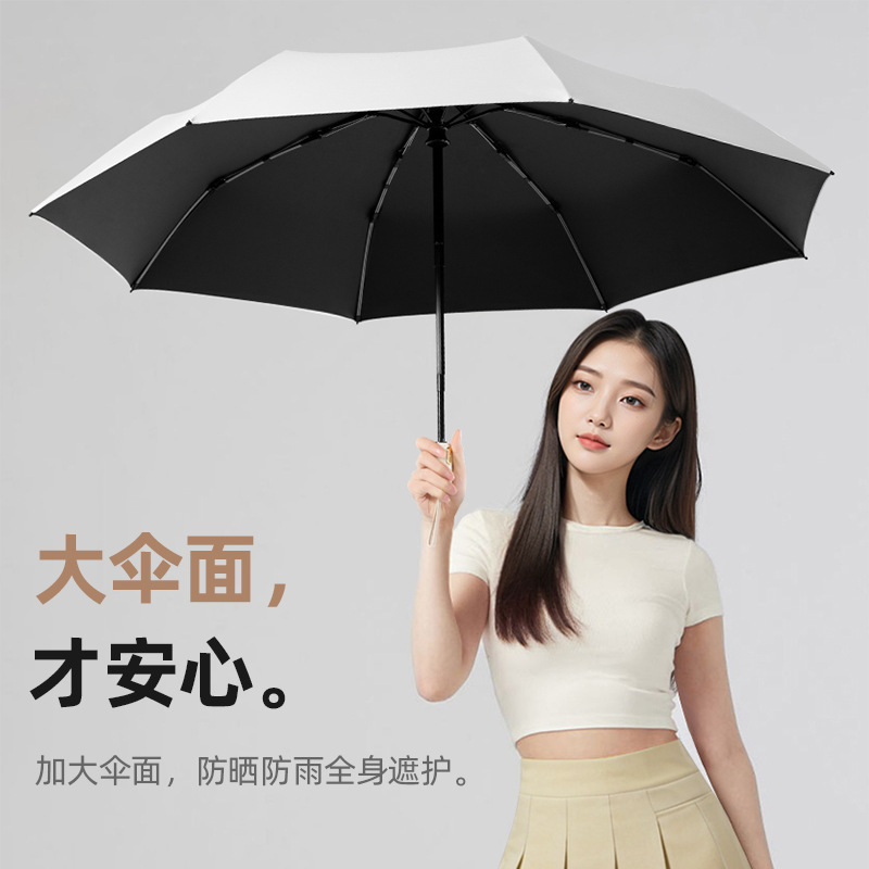 高颜值自动遮阳伞双人加大加厚加固抗风折叠雨伞太阳伞晴雨两用伞|undefined