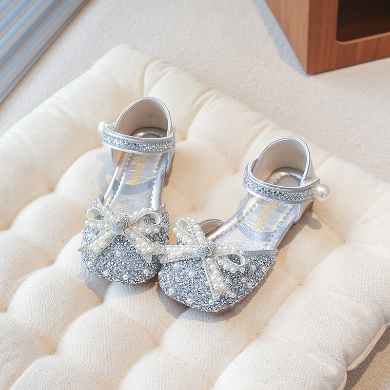 Zapatos de princesa huecos para niñas 2026 verano nuevo estilo de moda para niños sandalias de diamante de perla zapatos Lefour image 8