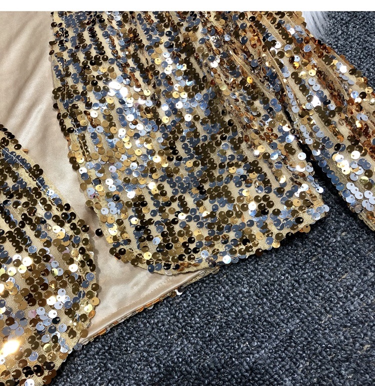 Polyester Fabric Type Women's Coat Long Sleeve Blazers Sequins Streetwear Solid Color