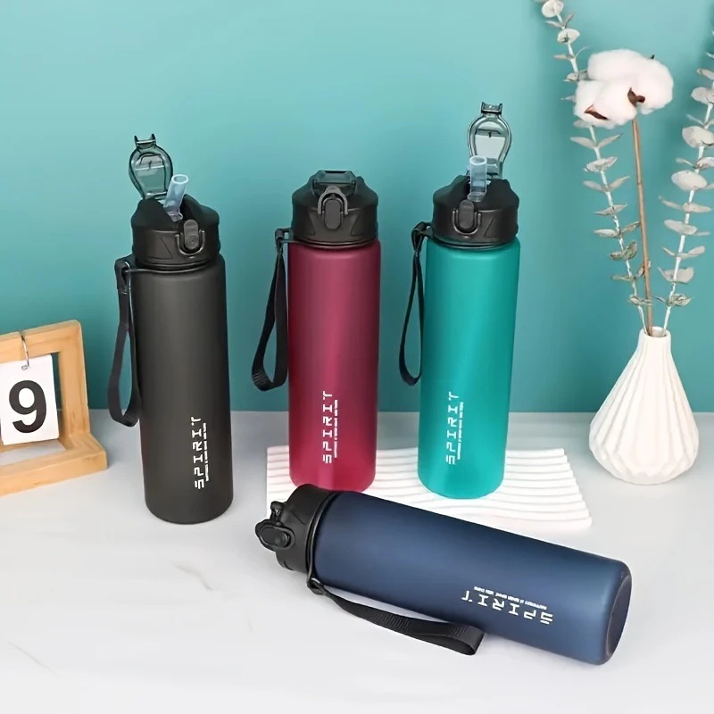 750ml Simple Cross-Border Pure Color Frosted Cup Sports High-Looking Large-Capacity Water Cup Portable Fashionable Popular Student