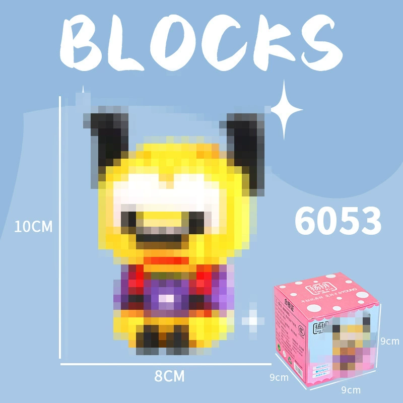 Cartoon Building Block Toy Set, Mini Constructor Doll, 9×9×9 cm, Assorted Character Designs