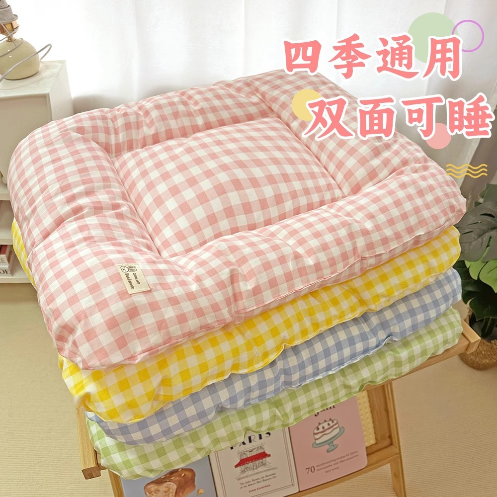 강아지 매트, 개집용 소프트 매트, 수면 매트, 고양이 매트, 고양이용 순면 두꺼운 매트, 애완동물 매트리스, 개집 매트, 사계절 사용 가능