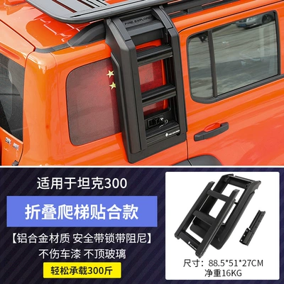 Roof rack Border Version Special Modified - tank-300-off-roadcity-version-fitting-folding-ladderall-black