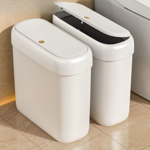 Household trash bin for bathroom, toilet, living room, kitchen, large capacity, plastic square outdoor