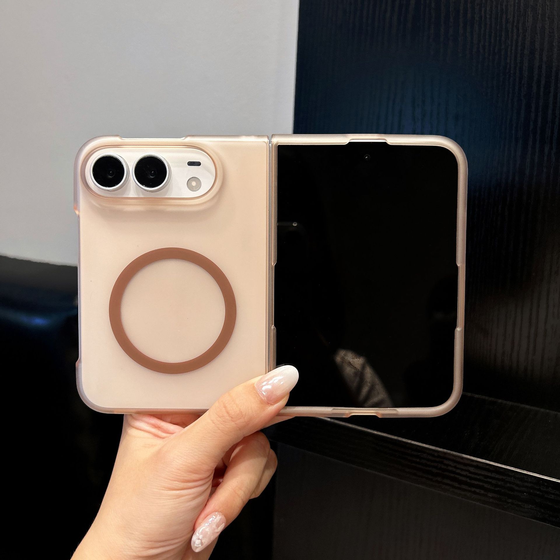 Funda para Teléfono Plegable iPhone Duo de Policarbonato con Absorción Magnética y Antigolpes