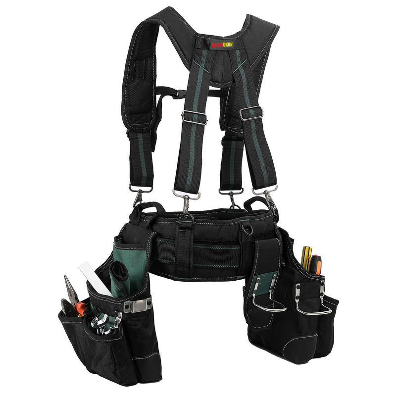 Cross-Border Direct Supply of Green Heavy-Duty Tool Sling Combination Set, Large Capacity Wear-Resistant Tool Waist Bag with Adjustable Straps Cross-Border Direct Supply of Green Heavy-Duty Tool Sling Combination Set, Large Capacity Wear-Resistant Tool Waist Bag with Adjustable Straps