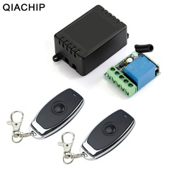 QIACHIP 12V DC Wireless Remote Switch Single-Channel 10A Relay Access Control Panel Transmitter