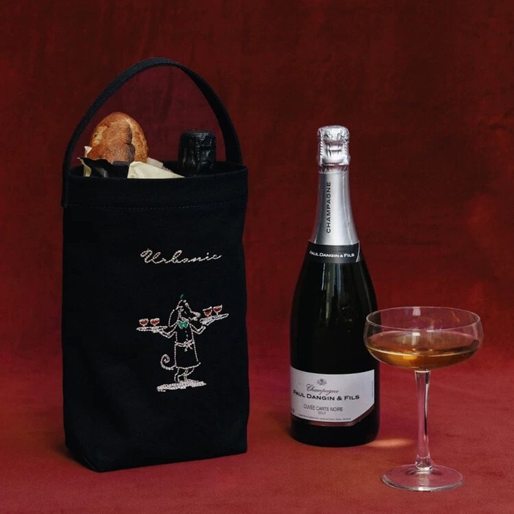 Pre-Order Designer Brand Spring Baguette Champagne Handbag Solid Color Embroidered French Retro Canvas Bag for Women