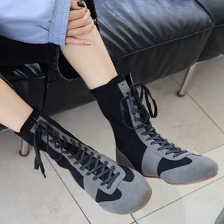 SGIRL TWTW美式复古中筒废土风马丁靴复古风西部骑士靴女款Z670-5