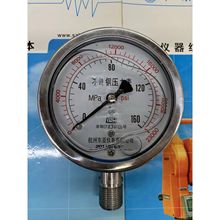 不锈钢316材质耐震压力表/YNBF100 2.5 4 6MPA螺纹1/2NPT杭州东亚