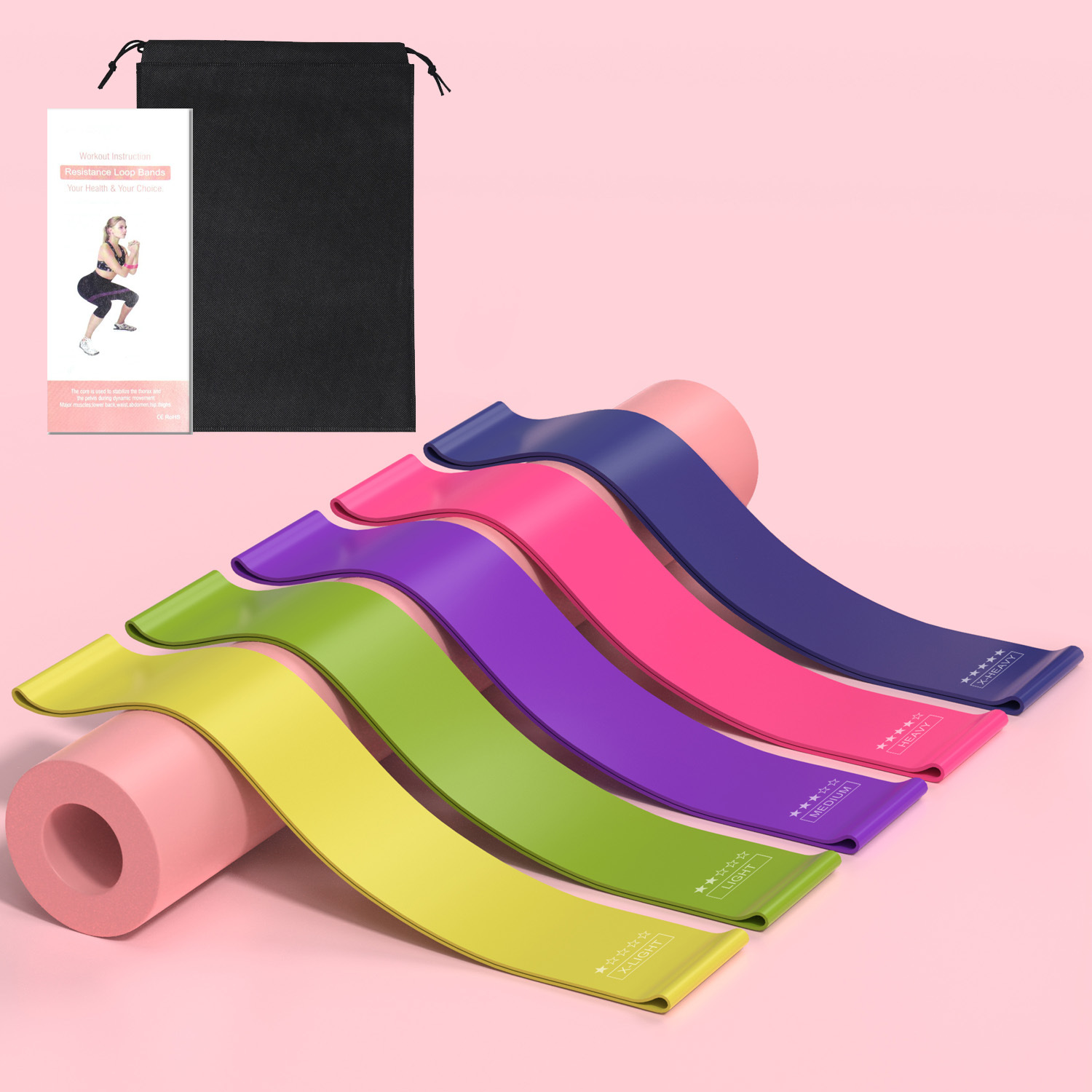 Cinturón de resistencia Cinturón de yoga Cinturón elástico Entrenamiento de fitness Cinturón de tracción de glúteos Ejercicio Sentadilla Baile Cinturón elástico Cinturón de estiramiento