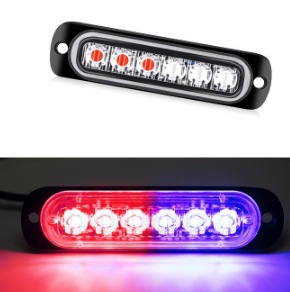 Lámpara lateral LED para automóviles y camiones Lámpara de parpadeo ultra delgada 6 luces Lámpara de advertencia Lámpara de señal