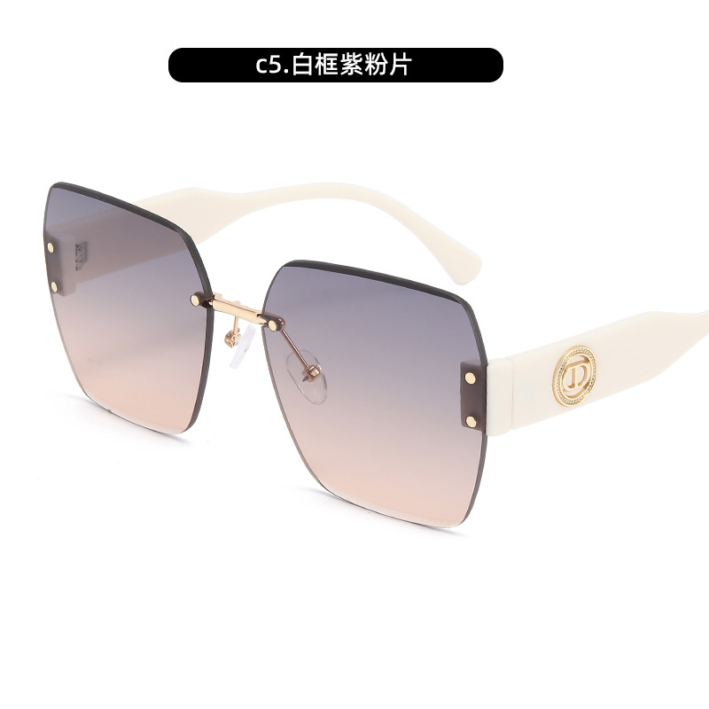 Nuevas gafas de sol de moda, gafas de sol con corrector de maquillaje de montura grande, sentido de alta gama, gafas de sombra callejera de celebridades de Internet, transmisión en vivo
