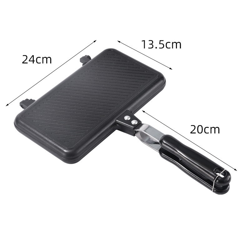 Molde para sándwich y pan antiadherente, sartén de doble cara para desayuno, tortilla y waffles