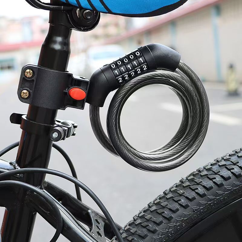 自転車キーロックマウンテン盗難防止パスワードロックマウンテンバイクポータブルチェーンケーブル電気自動車自転車ロック|undefined