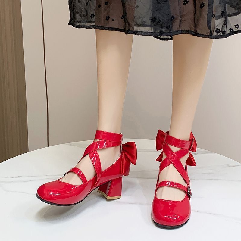 Pink High-heeled Shoes Original Genuine Lolita Lolita Cute Thick-heeled Soft Little Leather Shoes Lo genuine goods Student Pink High-heeled Shoes Original Genuine Lolita Lolita Cute Thick-heeled Soft Little Leather Shoes Lo genuine goods Student