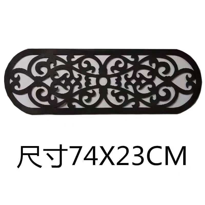 74 x 23* 고무 계단 매트 타원형