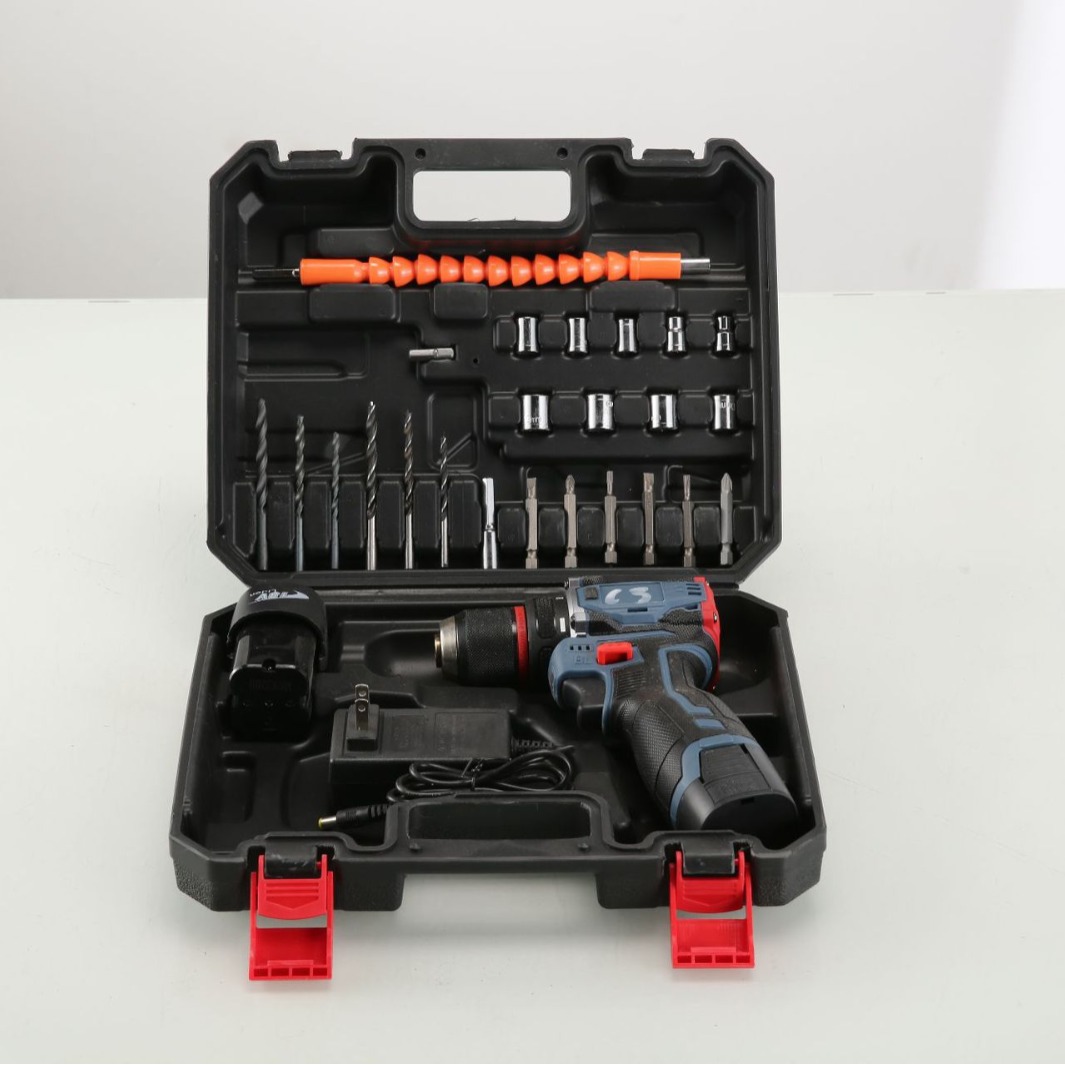 Comercio exterior al por mayor de alta potencia sin escobillas batería de litio taladro de mano recargable destornillador eléctrico multifuncional para el hogar