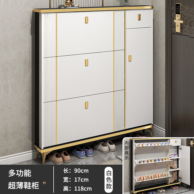 軽量高級ダンプシューズキャビネット、玄関用大容量エントランスキャビネット、シンプルモダンな玄関狭い靴ラック|undefined