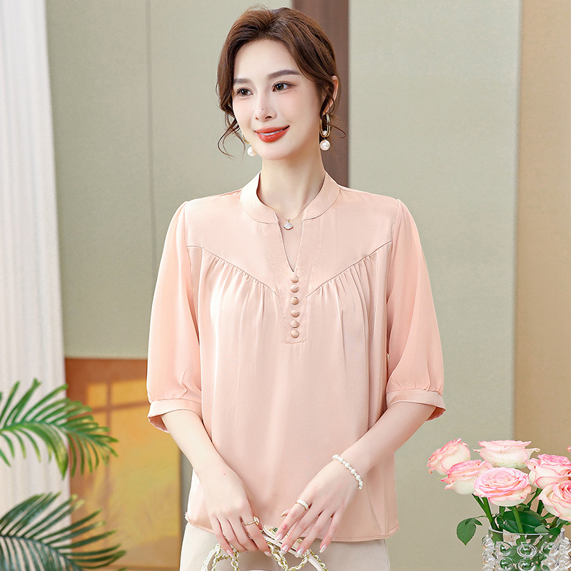 C7069 470K ÁO SƠ MI NỮ SUZTDI BIG SIZE NGOẠI CỠ MÙA HÈ TRUNG NIÊN PHONG CÁCH HÀN QUỐC THỜI TRANG NỮ G01 SẢN PHẨM MỚI