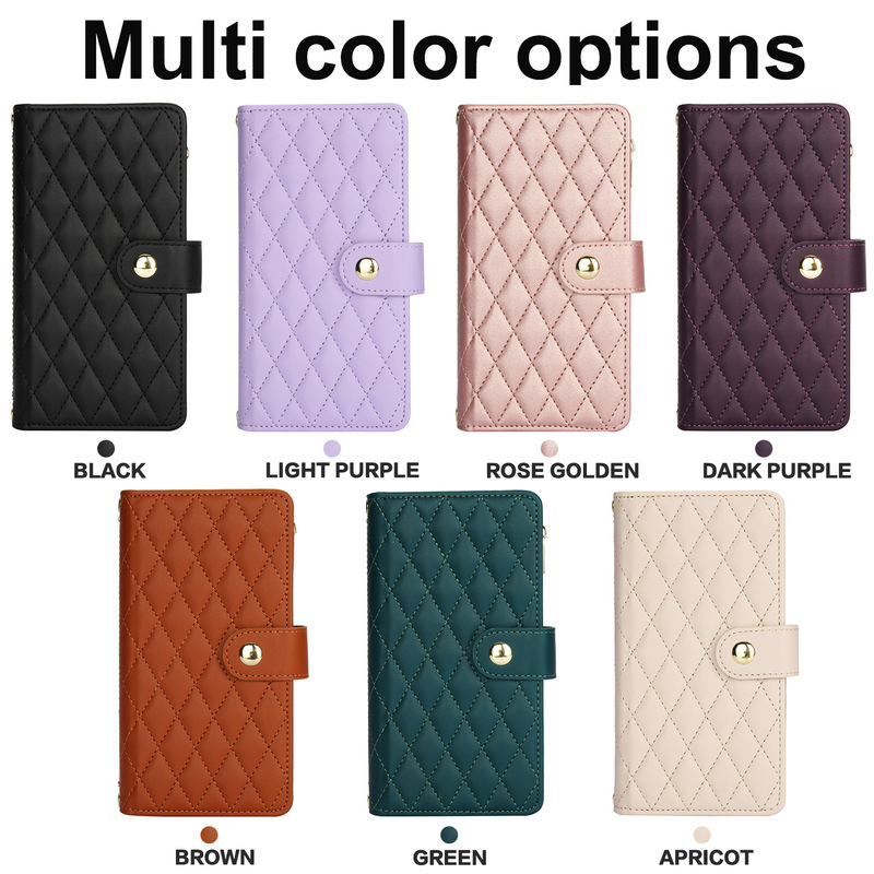 Manufacturer's Suitable iPhone 17 Quilted Chanel-Style Multi-Card Zipper Case, Samsung S26 Socialite Card-Insert Lanyard Phone Case Manufacturer's Suitable iPhone 17 Quilted Chanel-Style Multi-Card Zipper Case, Samsung S26 Socialite Card-Insert Lanyard Phone Case