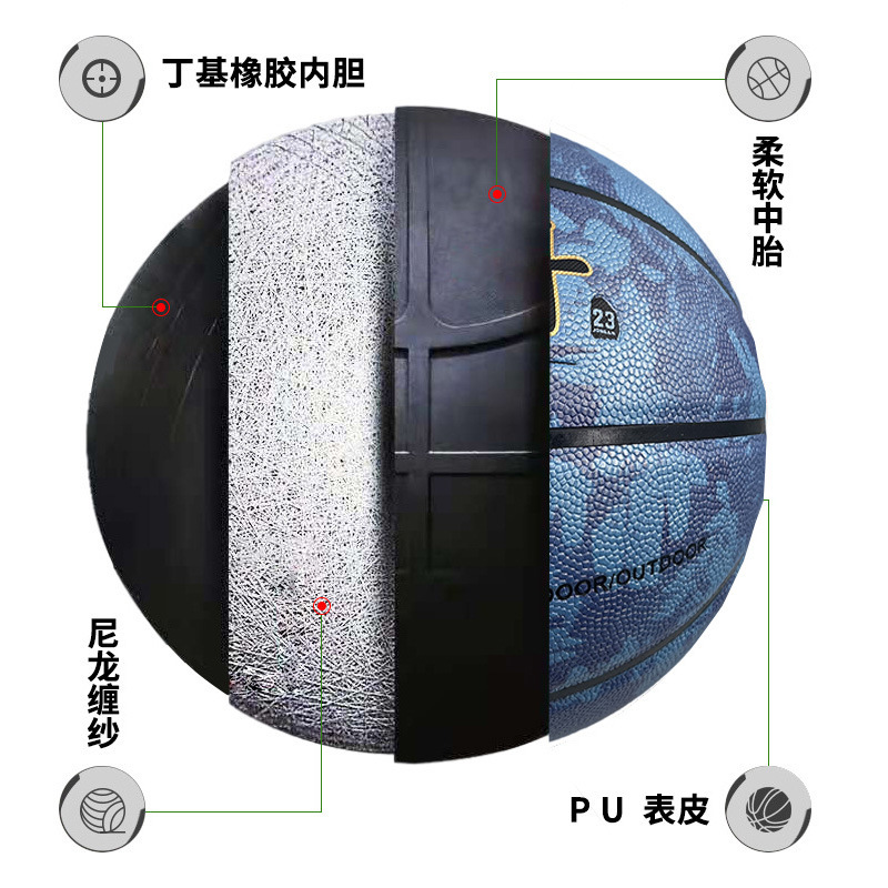 7号篮球比赛训练室内户外高弹中高中学生pu学校体育课软皮耐磨|undefined