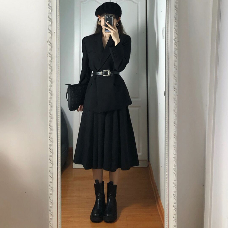 2024 Fréi Fréijoer Neit High-End Klengt Kleed Promi Professionellt Hepburn Stil Kostüm Set Rock Zwee-Deeleg Set_voghion.com