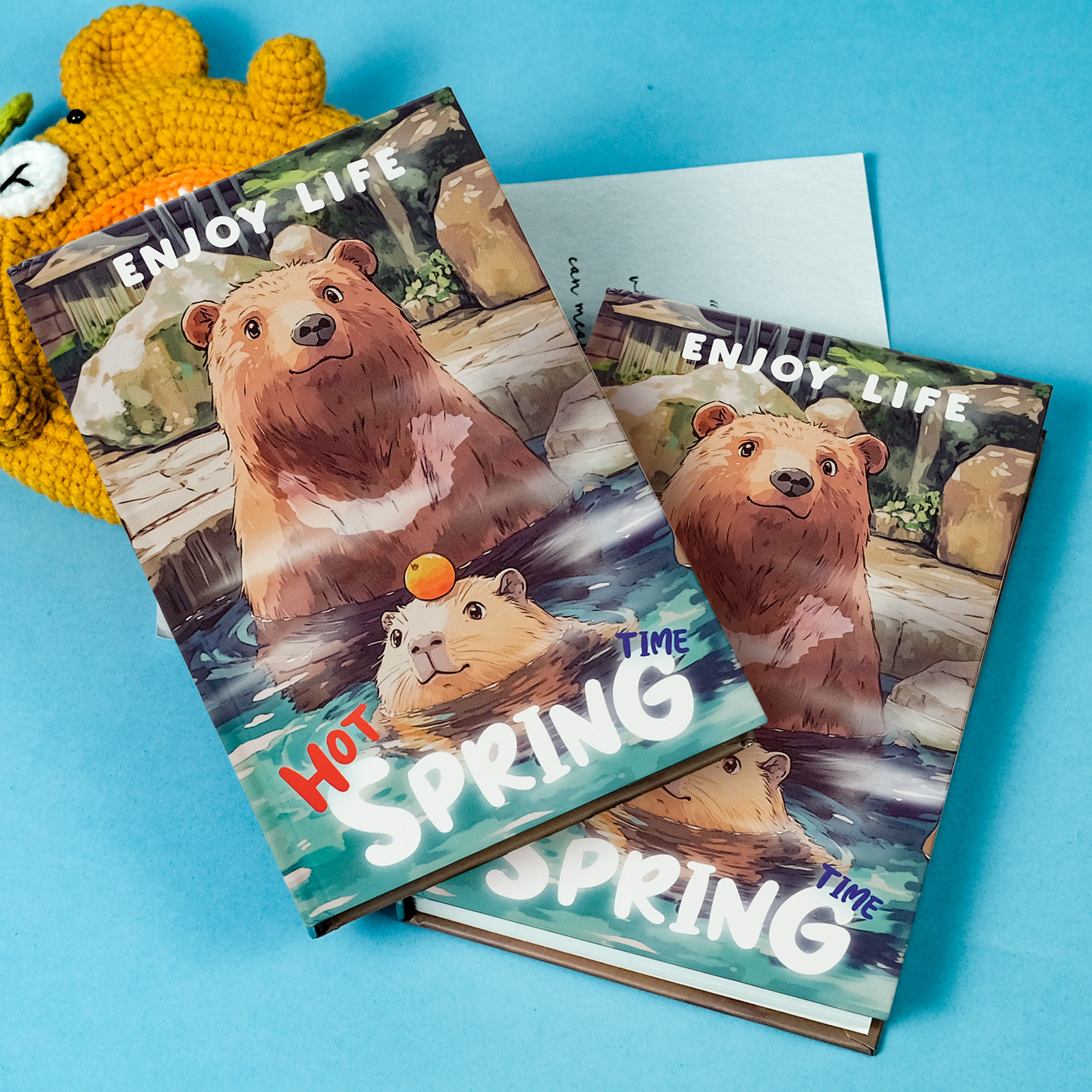 Capybara Diary Hardcover Notebook Hot Spring Theme Journal_voghion.com