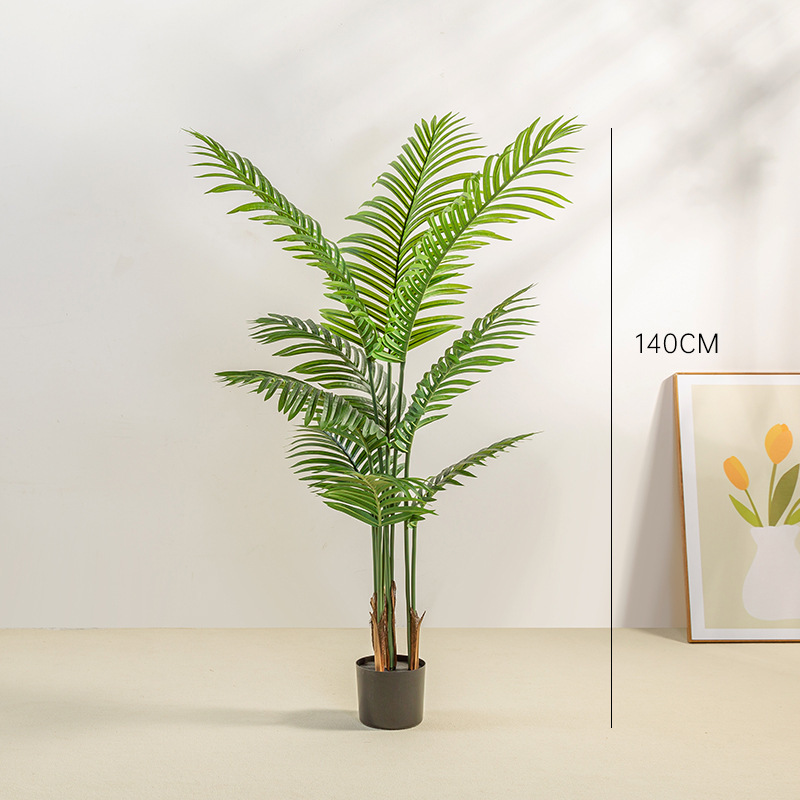 模擬緑の植物、高級なアマゾンの植物、鉢植えの植物、自宅のリビングルームの装飾品、床置きの屋内人工木の緑の植物|undefined