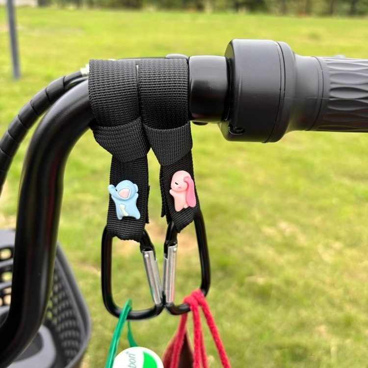Gancho para coche eléctrico delantero universal sin perforaciones, almacenamiento multifuncional, batería, casco de bicicleta, bloqueo, dibujos animados lindos