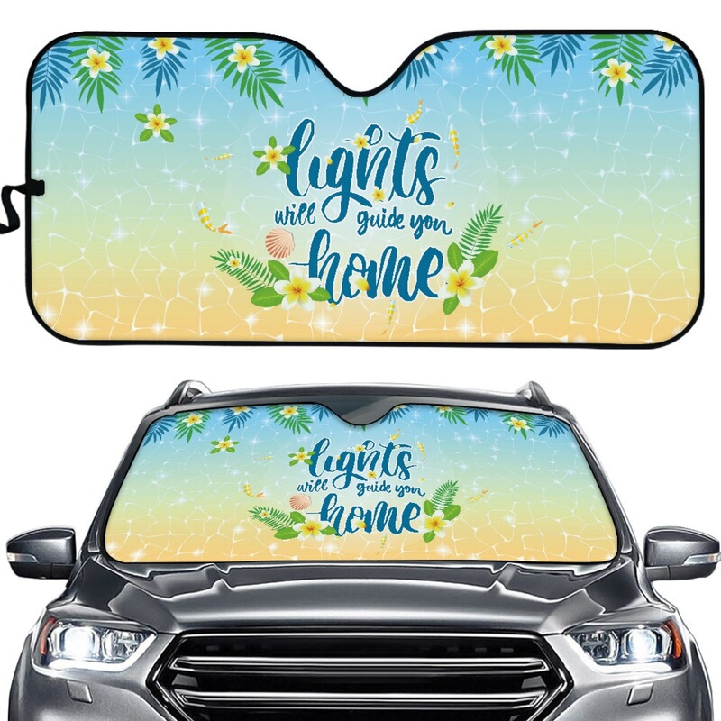 Amazon cross-border foreign trade Hawaii summer beach car front visor heat insulation hood a generation of hair
