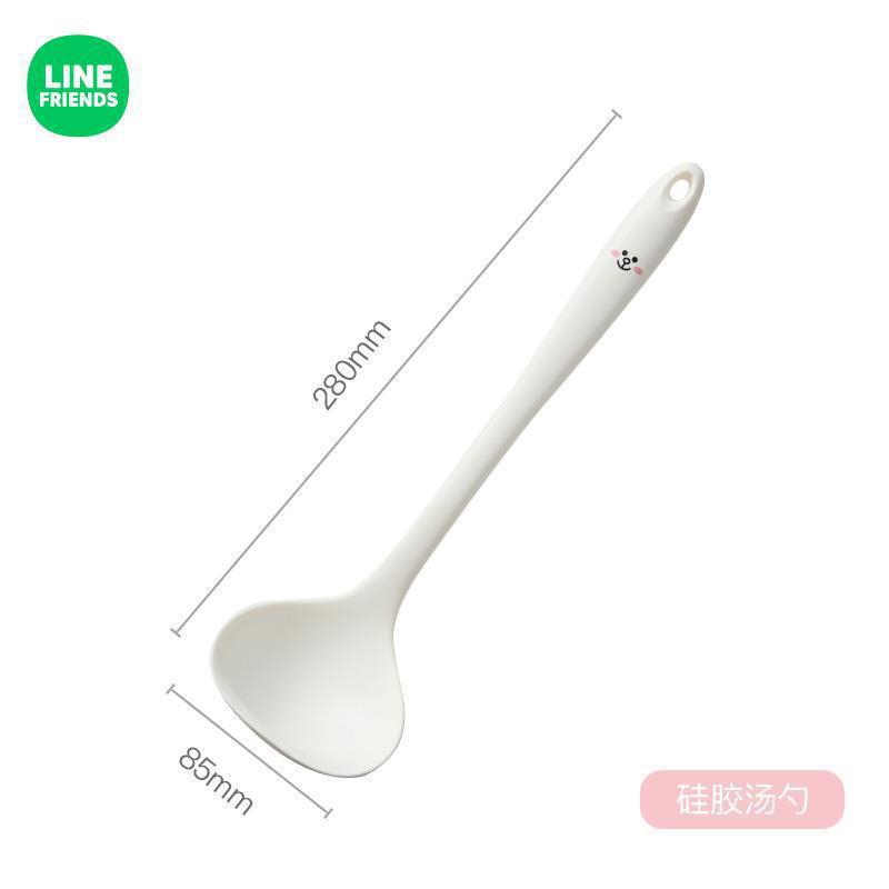 LINE FRIENDS漫画スプーンシリコンスプーン炒め鍋シャベルセット食品級実用的な鍋スプーン|undefined