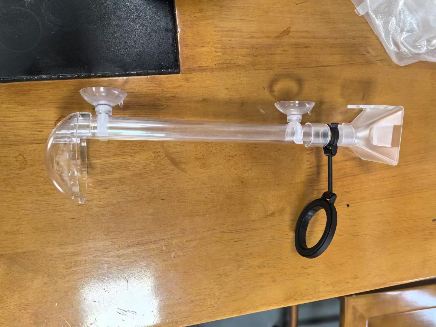 Tubo de alimentación de peces pequeños, dispositivo de alimentación de alimentos para peces pequeños, anillo de alimentación, camarones de cristal, dispositivo de alimentación de artefactos de peces, dispositivo de alimentación, hundimiento, anti-espolvoreo