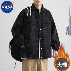 NASA連名ブランドフランス風小香風コート男高級感軽贅沢ファッションブランド秋冬ゆるいごろつきかっこいいジャケット男