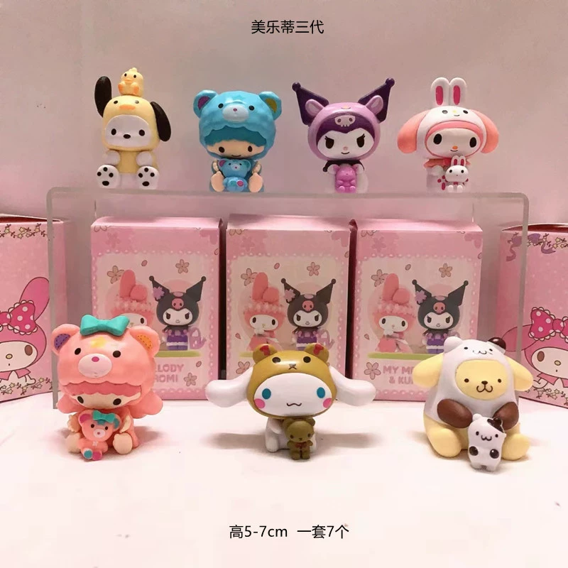 Серия Sanrio Fantasy Meladi, слепой бокс, Curomi, подвеска-брелок, настольная фигурка-качалка