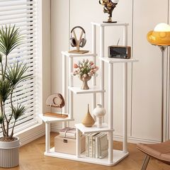 リビングルームと寝室用の床置き型収納ラック多層木製収納ラック不規則な収納ラックバルコニーシンプルな収納ラック
