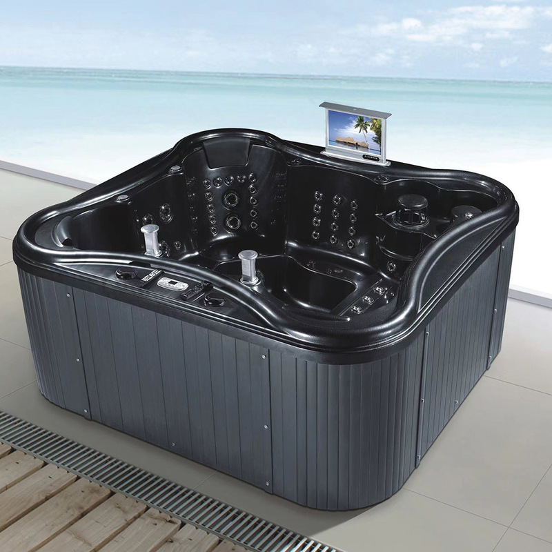 Outdoor Bathtub Heating Jacuzzi Spa Pool Acrylic Deep Soak Six-Person Swirl Surfing Intelligent Constant Temperature Bath