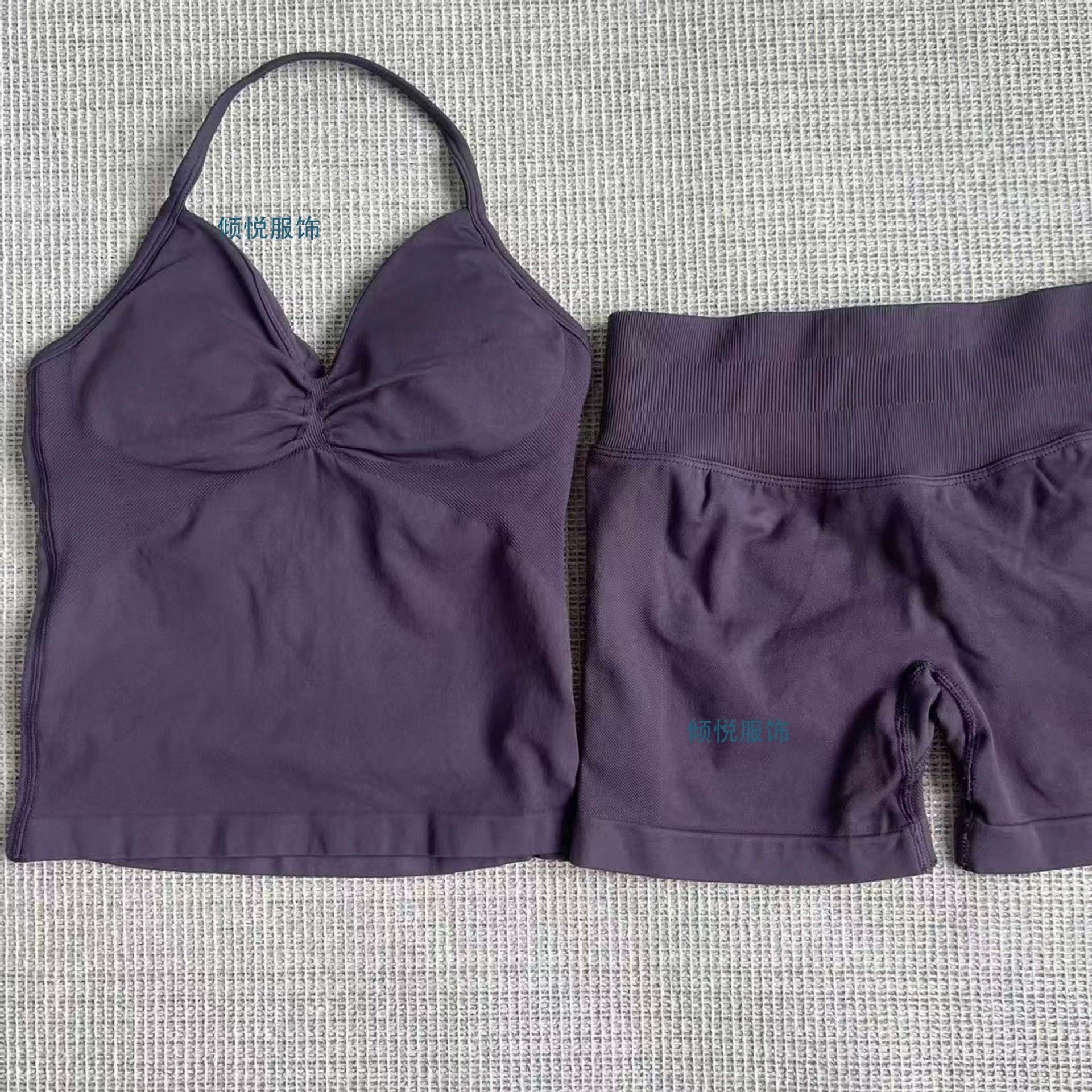 AliExpress venta caliente DFYNE nuevo fitness yoga traje deportivo chaleco halter sujetador pantalones cortos traje mujer