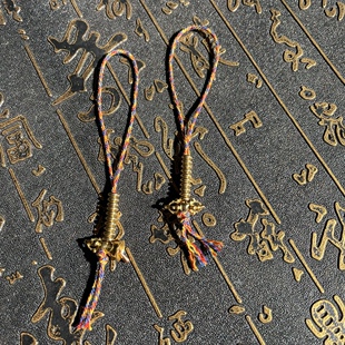 Tibetan hand rub cotton copper counter rattle diamond pestle Buddha beads side hanging accessories DIY set of 2 wholesale