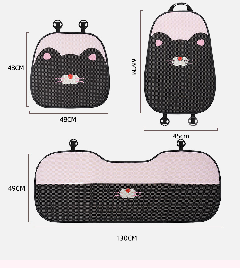 Cartoon Plush Cat Car Lumbar Support, Soft and Comfortable Car Lumbar Cushion, Long-Term Sitting and Not Tired, Car Neck Pillow Pillow
