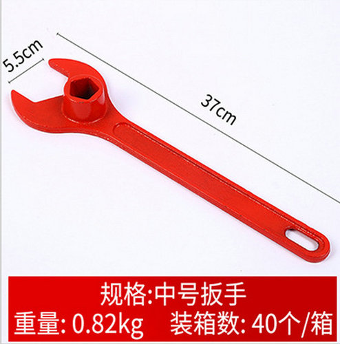 Manufacturer supplies fire wrench, thickened cast iron spray-painted above-ground fire hydrant, red wrench, multi-specification wholesale