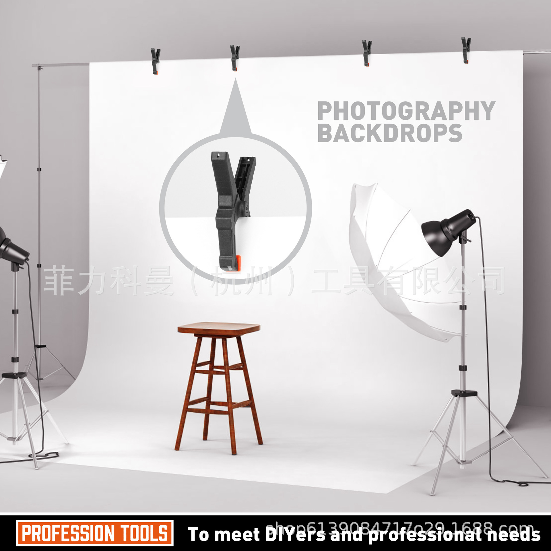 20 piezas de conjunto de clip de carpintería, clip de artesanía pequeña de 3 pulgadas, soporte de fondo, carpintería, trabajo de fotografía