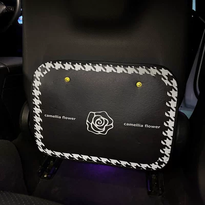 Simple and Stylish Camellia Stain-Resistant Car Seat Back Anti-Kick Pad Simple and Comfortable Storage Bag Anti-Kick Pad Anti-Dirty Pad (Chair back anti-kick pad) - camellia-anti-kick-pad-1-piece
