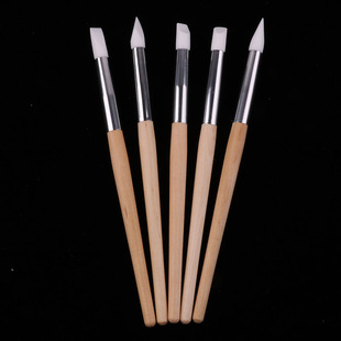 Nail silicone pen set log pole clay carving soft head embossing nail pen cross-border factory nail tools